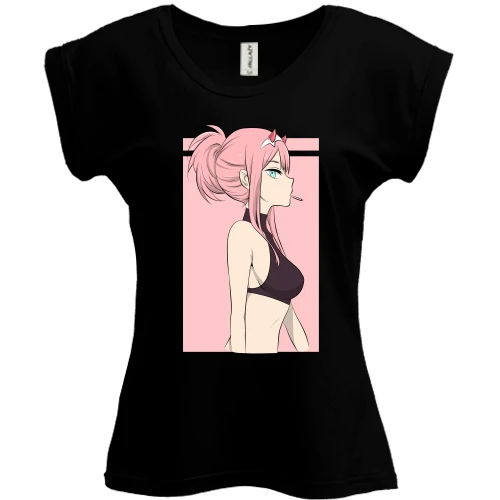 Футболка женская PANI, Черный, Pink girl