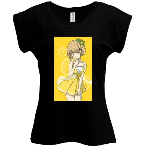 Футболка женская PANI, Черный, Lemon Girl