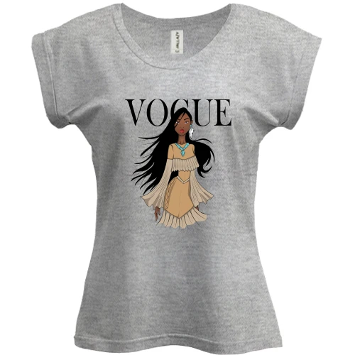 Футболка женская PANI, Серый меланж, VOGUE Pocahontas