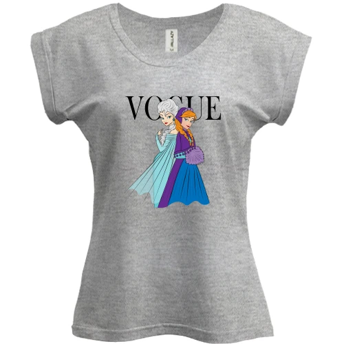 Футболка женская PANI, Серый меланж, VOGUE Elsa and Anna