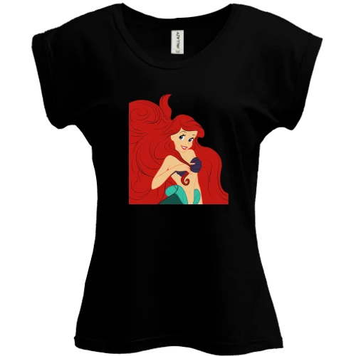 Футболка женская PANI, Черный, Ariel hair
