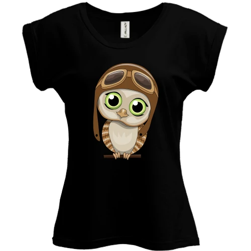 Футболка женская PANI Baby owl pilot