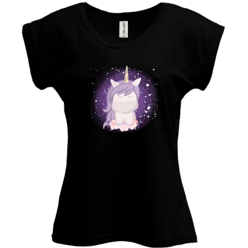 Футболка женская PANI Baby unicorn purple