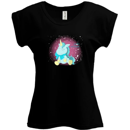 Футболка жіноча PANI Baby unicorn blue
