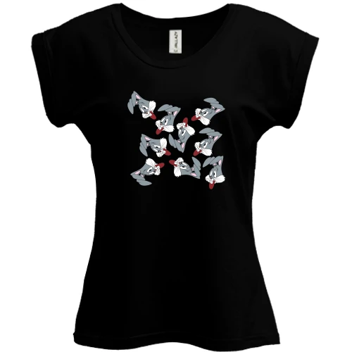 Футболка женская PANI Bugs bunny pattern