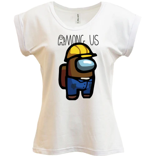 Футболка женская PANI, Белый, Among Us Builder