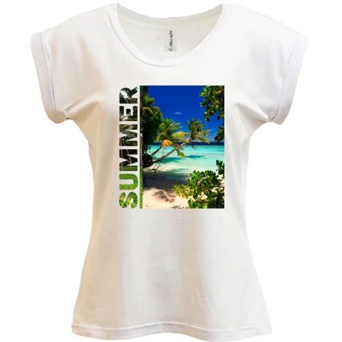 Футболка женская PANI, Синий, "Summer"