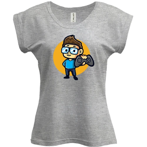 Футболка женская PANI, Серый меланж, Gamer 3