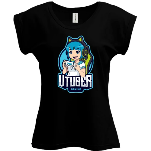 Футболка женская PANI, Черный, Utuber gaming
