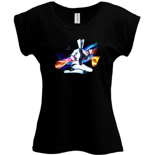 Футболка женская PANI, Черный, Sony Playstation girl