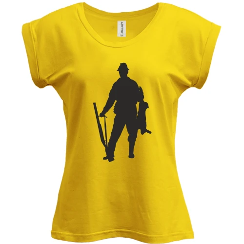 Футболка женская PANI, Желтый, Hunter silhouette