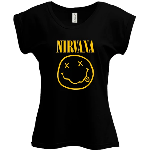 Футболка жіноча PANI, Чорний, Nirvana