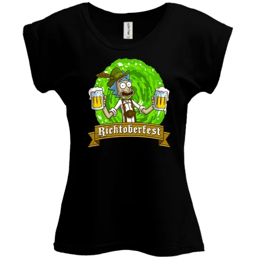 Футболка жіноча PANI, Чорний, Ricktoberfest