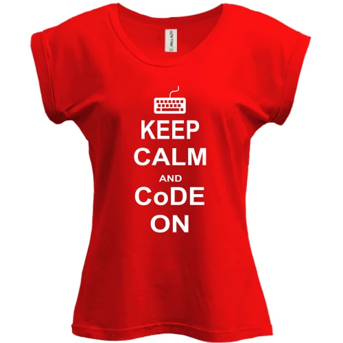Футболка женская PANI Keep calm and code on