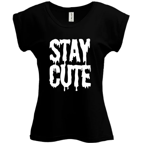 Футболка женская PANI, Черный, stay cute