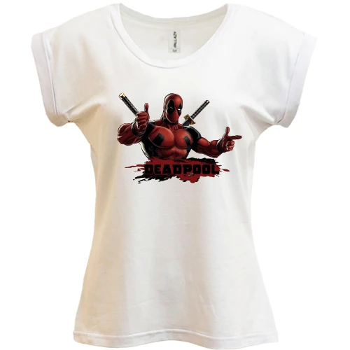 Футболка женская PANI, Белый, DEADPOOL
