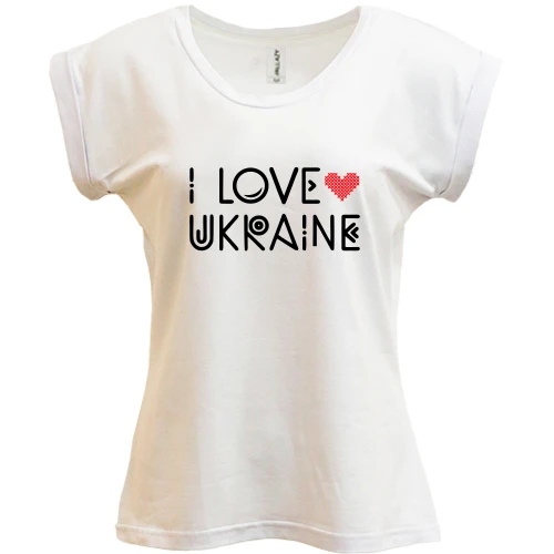 Футболка женская PANI, Белый, I Love Ukraine (2)