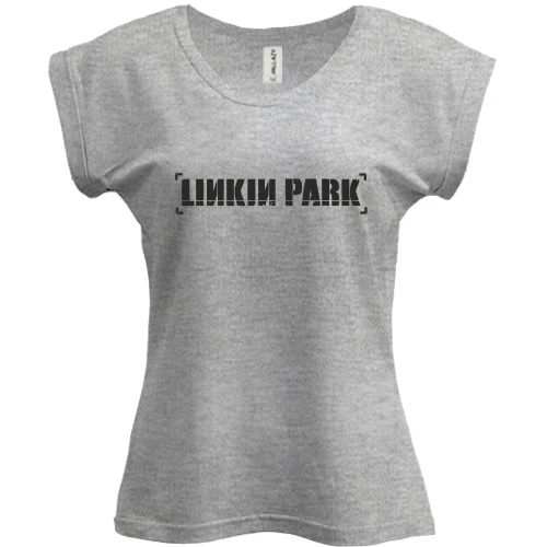 Футболка женская PANI, Серый меланж, Linkin Park Лого