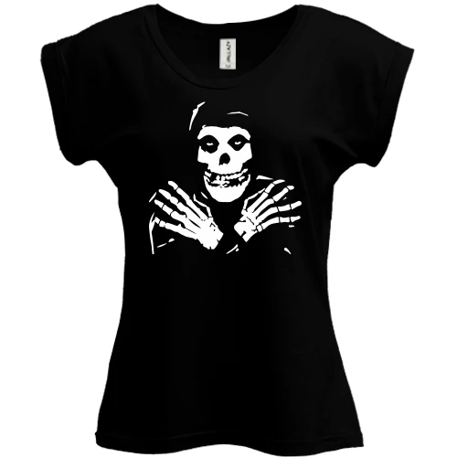 Футболка женская PANI, Черный, The Misfits (скелет)