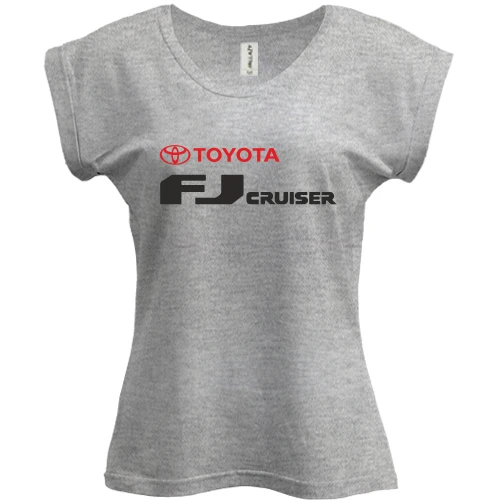 Футболка женская PANI, Серый меланж, Toyota FJ CRUISER