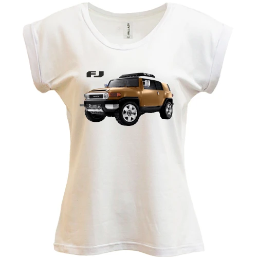 Футболка женская PANI, Белый, Toyota FJ