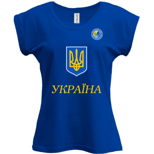 Футболка женская PANI, синий, Сборная Украины по хоккею