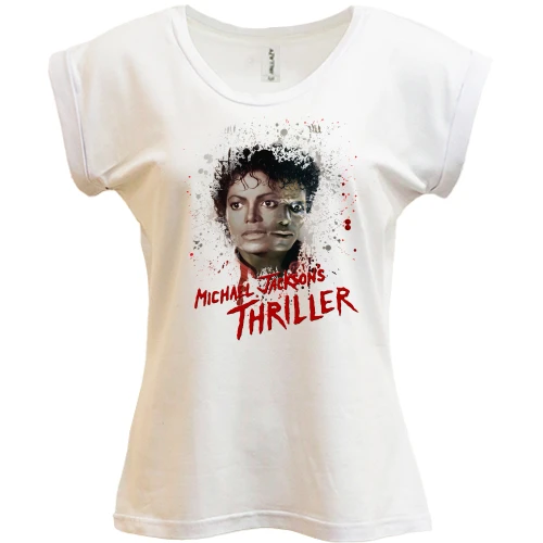 Футболка жіноча PANI, Білий, Michael Jackson Thriller