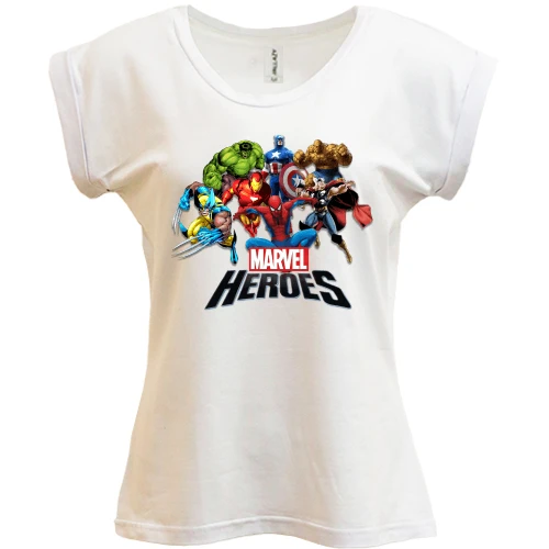Футболка женская PANI, белый, Marvel Heroes (2)
