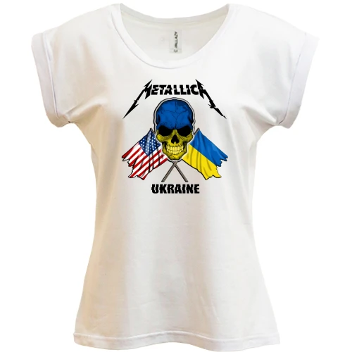 Футболка женская PANI, Белый, Metallica Ukraine
