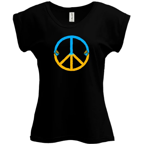 Футболка женская PANI, Черный, Peace Ukraine