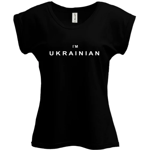 Футболка женская PANI, Черный, I`m Ukrainian