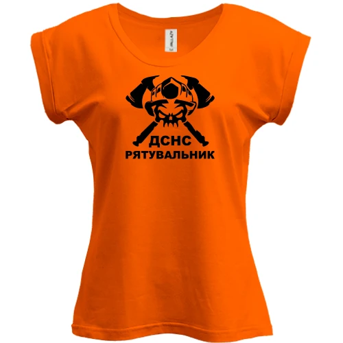 Футболка женская PANI, Оранжевый, ДСНС Рятувальник