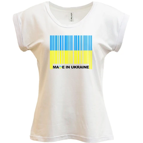 Футболка женская PANI, Белый, Made in Ukraine (штрих-код)