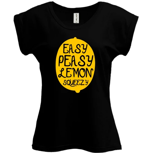 Футболка женская PANI, Черный, Easy Peasy Lemon Squeezy