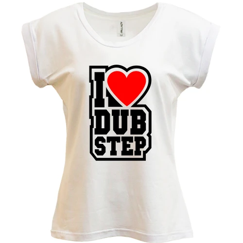 Футболка жіноча PANI, Білий, I love dub step