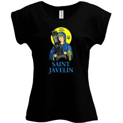Футболка женская PANI, Черный, Святая Джавелина (Saint Javelin)