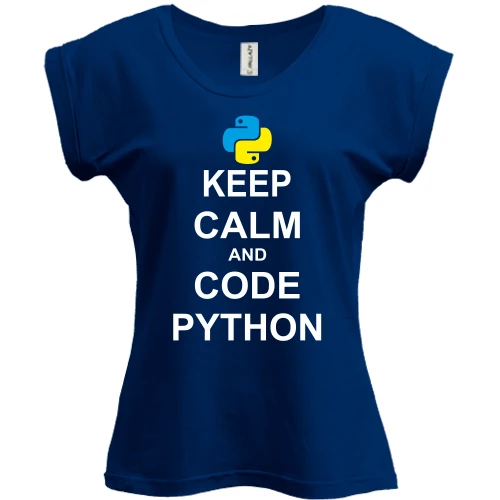 Футболка женская PANI Keep calm and code python
