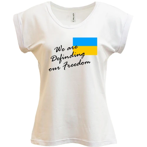 Футболка женская PANI, Белый, We are definding of freedom