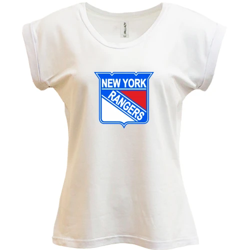 Футболка женская PANI New York Rangers с эмблемой-щитом