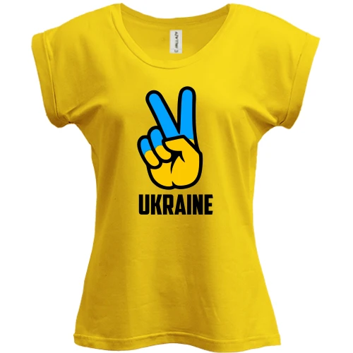 Футболка жіноча PANI, Жовтий, Ukraine peace