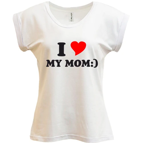 Футболка жіноча PANI, Білий, I love my mom