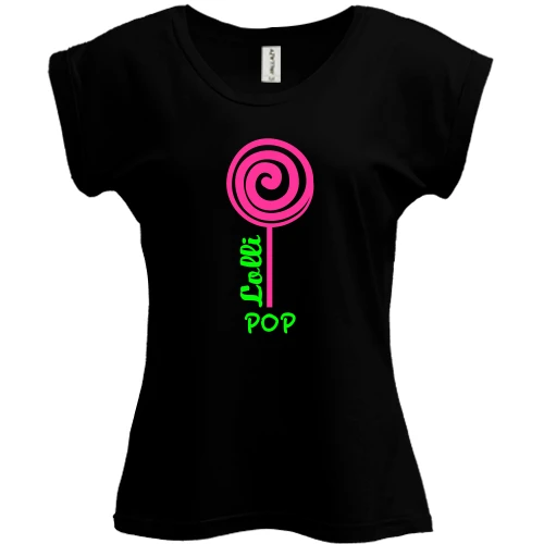 Футболка жіноча PANI, Чорний, lolli pop