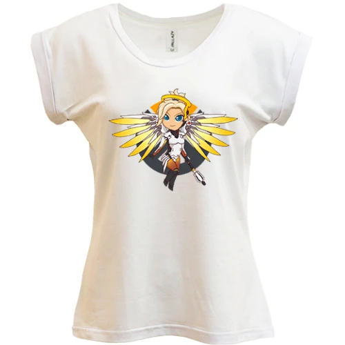Футболка женская PANI, Белый, Overwatch Mercy