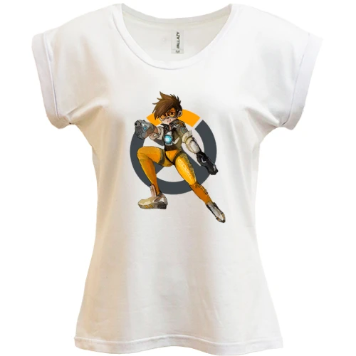 Футболка женская PANI, Белый, Overwatch Tracer