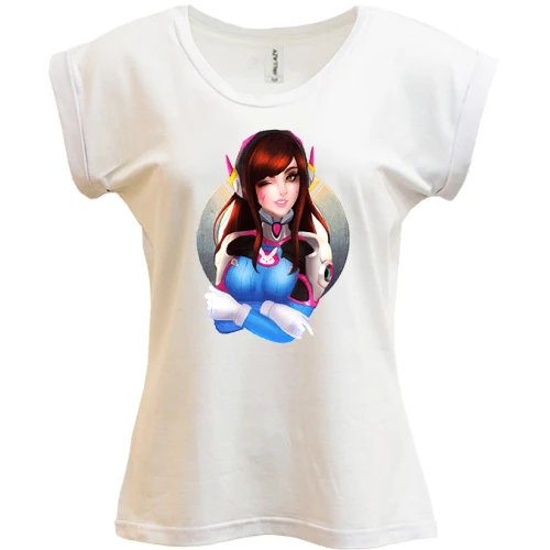 Футболка женская PANI, Белый, Overwatch d.va