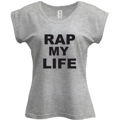 Футболка женская PANI, Синий, Rap my life
