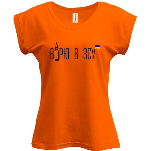 Футболка женская PANI, Красный, Верю в ВСУ