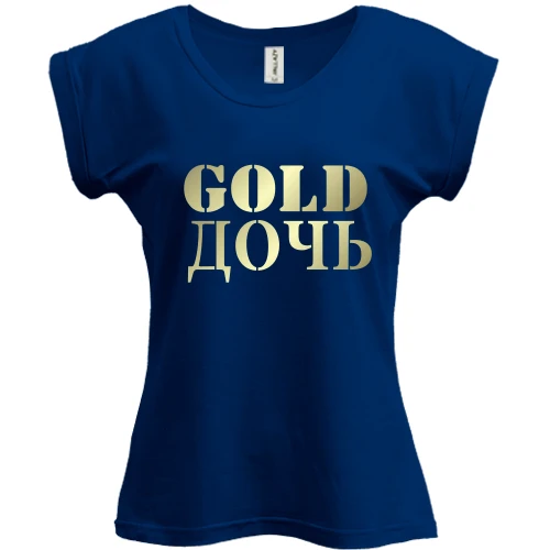 Футболка женская PANI, Синий, Gold дочь