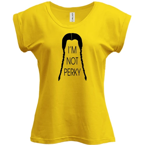 Футболка женская PANI, Желтый, I`m not Perky
