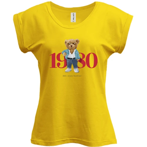 Футболка женская PANI, Желтый, Teddy - 80's style fashion
